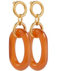 Marni Resin Chain-link Earrings - Orange