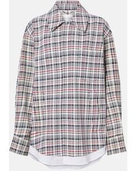 Victoria Beckham - Checked Oversized Cotton And Wool Jacket - Lyst