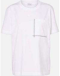 Brunello Cucinelli - Camiseta De Jersey De Algodon - Lyst