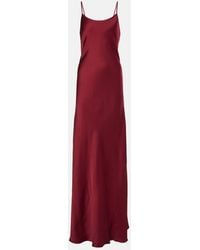 Victoria Beckham - Robe Longue En Crepe De Satin - Lyst