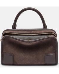 Loewe - Amazona 180 Mini Suede Top-Handle Bag - Lyst