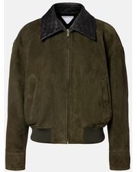 Bottega Veneta - Intrecciato Suede Blouson Jacket - Lyst