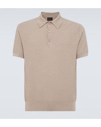 Brioni - Cotton, Silk And Cashmere Polo Shirt - Lyst