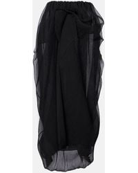Magda Butrym - Ruffled Silk Tulle Maxi Skirt - Lyst