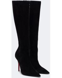 Christian Louboutin - Miss Z Suede Knee-High Boots - Lyst