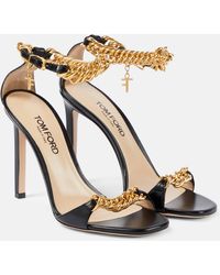 Tom Ford - Zenith 105 Chain-detail Leather Sandals - Lyst