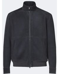 Canali - Suede Bomber Jacket - Lyst