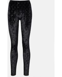 Gucci - Gg Embellished Chenille Leggings - Lyst