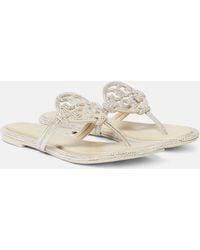 Tory Burch - Miller Crystal-embellished Thong Sandals - Lyst