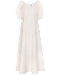 TOTEME - Linen And Cotton-Blend Midi Dress - Lyst