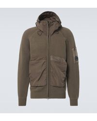 C.P. Company - Lens Wool-Blend Zip-Up Hoodie - Lyst