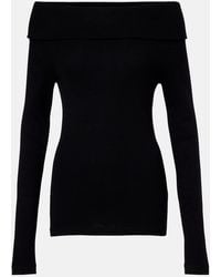Lisa Yang - Off-Shoulder Cotton And Cashmere Top - Lyst