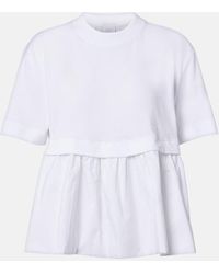 Patou - Cotton Jersey And Faille T-Shirt - Lyst