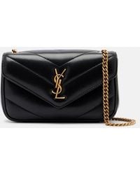 Saint Laurent - Loulou Mini Leather Crossbody Bag - Lyst