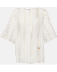 Loro Piana - Mara Striped Linen Top - Lyst