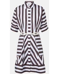 Rebecca Vallance - Pippa Striped Cotton Minidress - Lyst