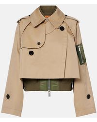 Sacai - Cotton-Blend Gabardine And Twill Jacket - Lyst