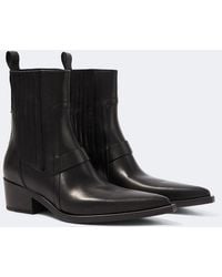 Rick Owens - Pointed Leather Ankle Boots - Lyst