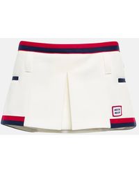 Miu Miu - Low-Rise Jersey Miniskirt - Lyst