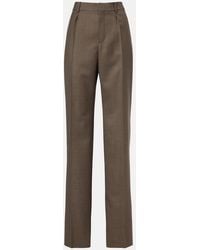 Saint Laurent - Wool Straight Pants - Lyst