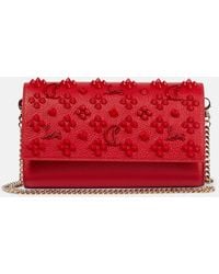 Christian Louboutin - Paloma Embellished Leather Clutch - Lyst