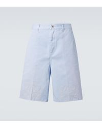Loewe - Paula's Ibiza Anagram Cotton Twill Bermuda Shorts - Lyst