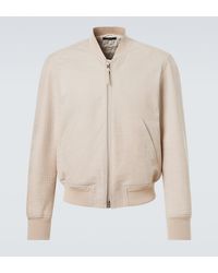 Tom Ford - Chaqueta Bomber De Piel Grabada - Lyst