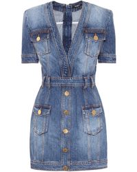 Balmain Jeanskleid - Blau