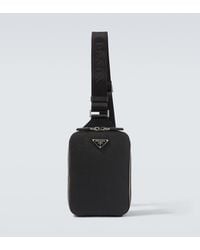 Prada - Logo Leather Shoulder Bag - Lyst