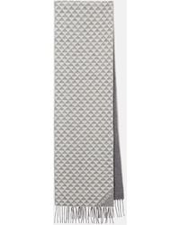 Prada - Logo Wool And Cashmere Jacquard Scarf - Lyst