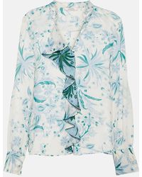 Dorothee Schumacher - Blusa Blooming Blend con ruches e stampa - Lyst