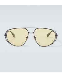 Bottega Veneta - Classic Aviator Metal Sunglasses - Lyst