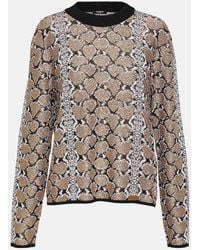 Balmain - Jersey En Jacquard Con Efecto Serpiente - Lyst
