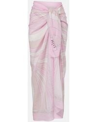 PUCCI - Iride Cotton Beach Cover-Up - Lyst