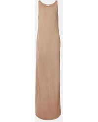 Saint Laurent - Ribbed-Knit Maxi Dress - Lyst