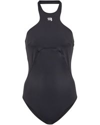 Balenciaga Sporty B Halterneck Swimsuit - Black