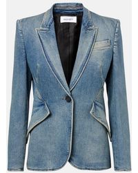 McQueen - Blazer Aus Denim - Lyst