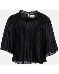 Isabel Marant - Top Garia Aus Baumwolle Mit Spitze - Lyst