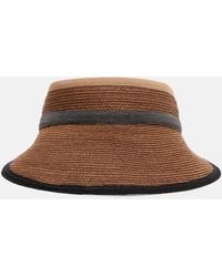 Brunello Cucinelli - Monili Hemp And Cotton-Blend Visor - Lyst