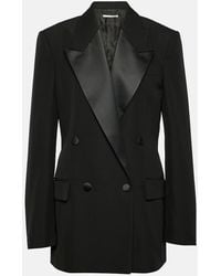 Stella McCartney - Double-Breasted Wool Tuxedo Jacket - Lyst