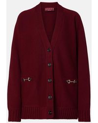 Gucci - Horsebit Wool And Cashmere Cardigan - Lyst