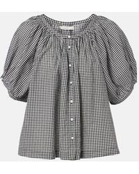 Doen - Top June En Mezcla De Algodon A Cuadros - Lyst