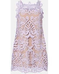 Self-Portrait - Guipure Lace Minidress - Lyst