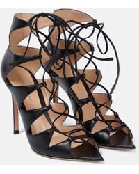 Gianvito Rossi - Anjelica Leather Sandals - Lyst