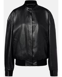 The Row - Eleonora Leather Bomber Jacket - Lyst