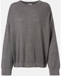 Brunello Cucinelli - Cotton-Blend Lame Sweater - Lyst