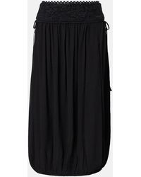 Isabel Marant - Nilma Guipure Lace-Trimmed Silk Midi Skirt - Lyst