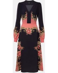Etro - Vestido Midi Floral - Lyst