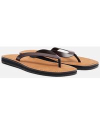 The Row - City Leather Thong Sandals - Lyst