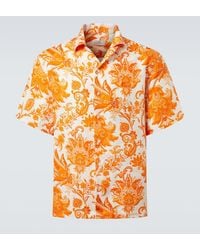 Etro - Paisley Linen Bowling Shirt - Lyst